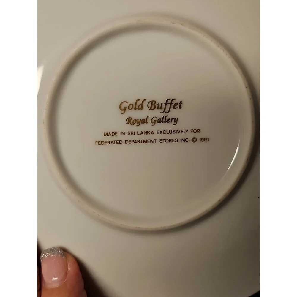 Vintage Royal Gallery Golden Buffet 22K Gold Rimmed Saucer Only Near Mint